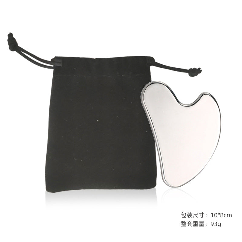 Heart Shape Stainless Steel Gua Sha Board Facial Massage Tool
