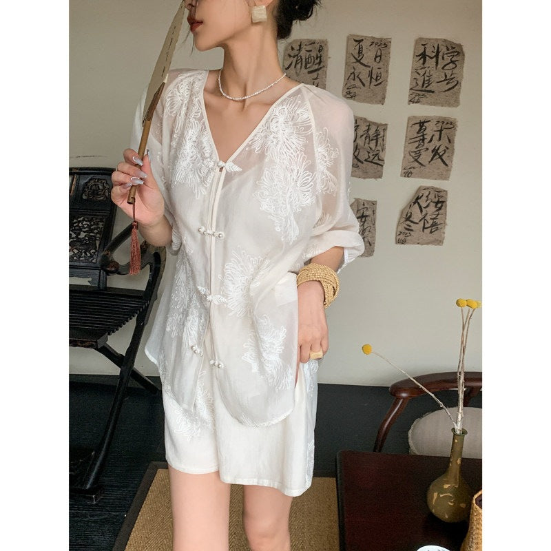 Womens Chinese Style Two Piece Set