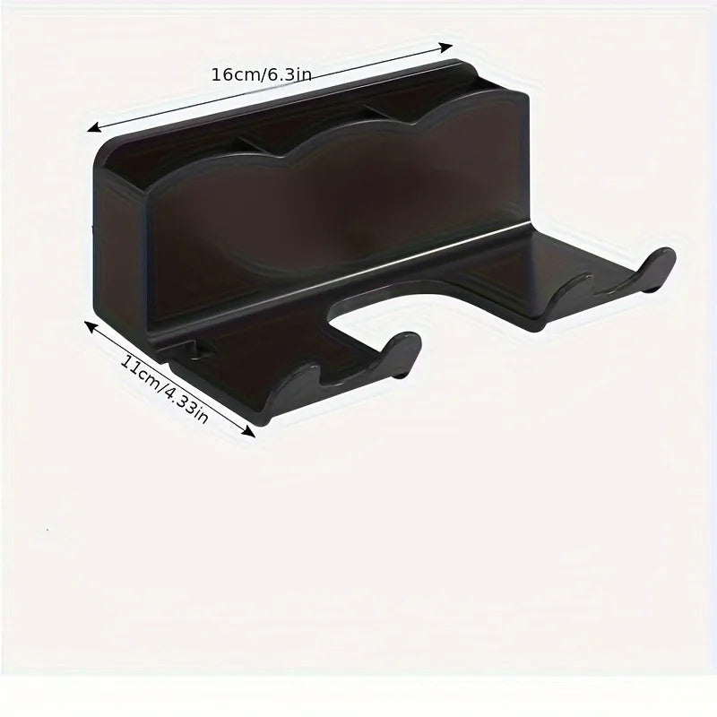 1pc Wall Mounted Hair Dryer Bracket, For Bathroom Shelves Without Drilling, Hair Dryer Bathroom Storage Rack
