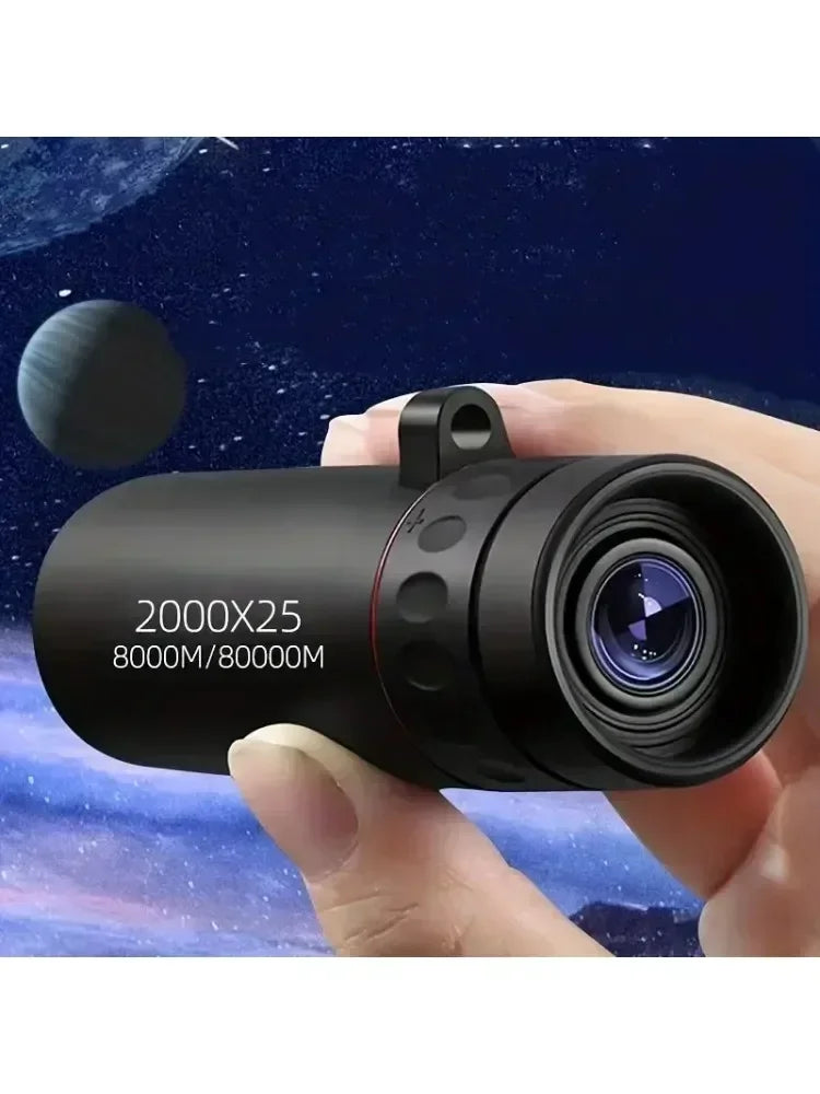 2000x25 HD Monocular Telescope Mini Portable Mobile Phone Telescope with Holder Outdoor Camping Hunting Birdwatching Telescopes