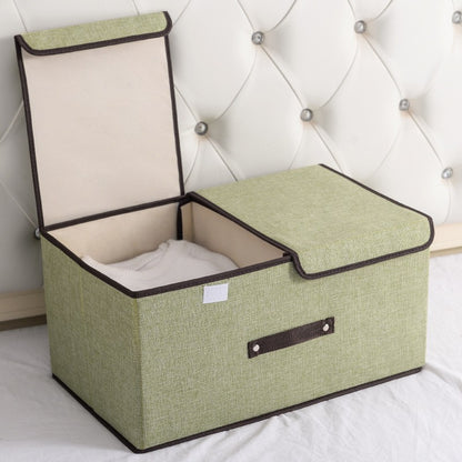 Foldable Double-Lid Storage Organizer Box