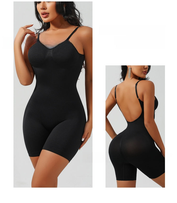Women's Body Shaping Sexy Backless Base Tunic Underwear plus size Body Shaping Tight Tunic