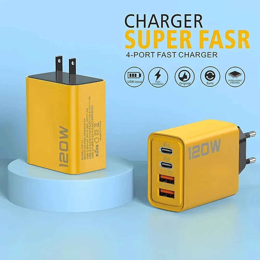 Fast Charging Quick Charger PD USB Type-C Wall Adapter for iPhone 16/15/14 Xiaomi Huawei Redmi Oneplus Phone Charger