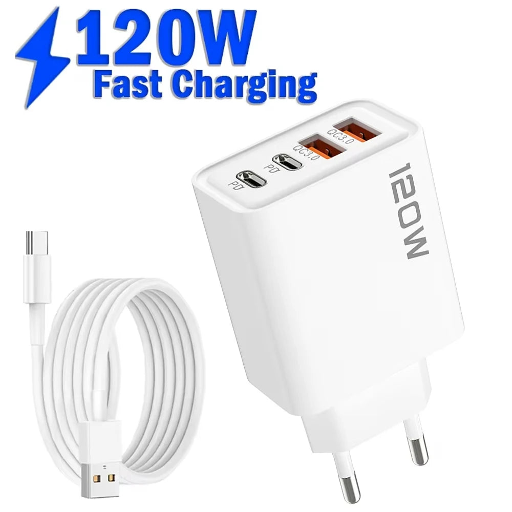 Fast Charging Quick Charger PD USB Type-C Wall Adapter for iPhone 16/15/14 Xiaomi Huawei Redmi Oneplus Phone Charger