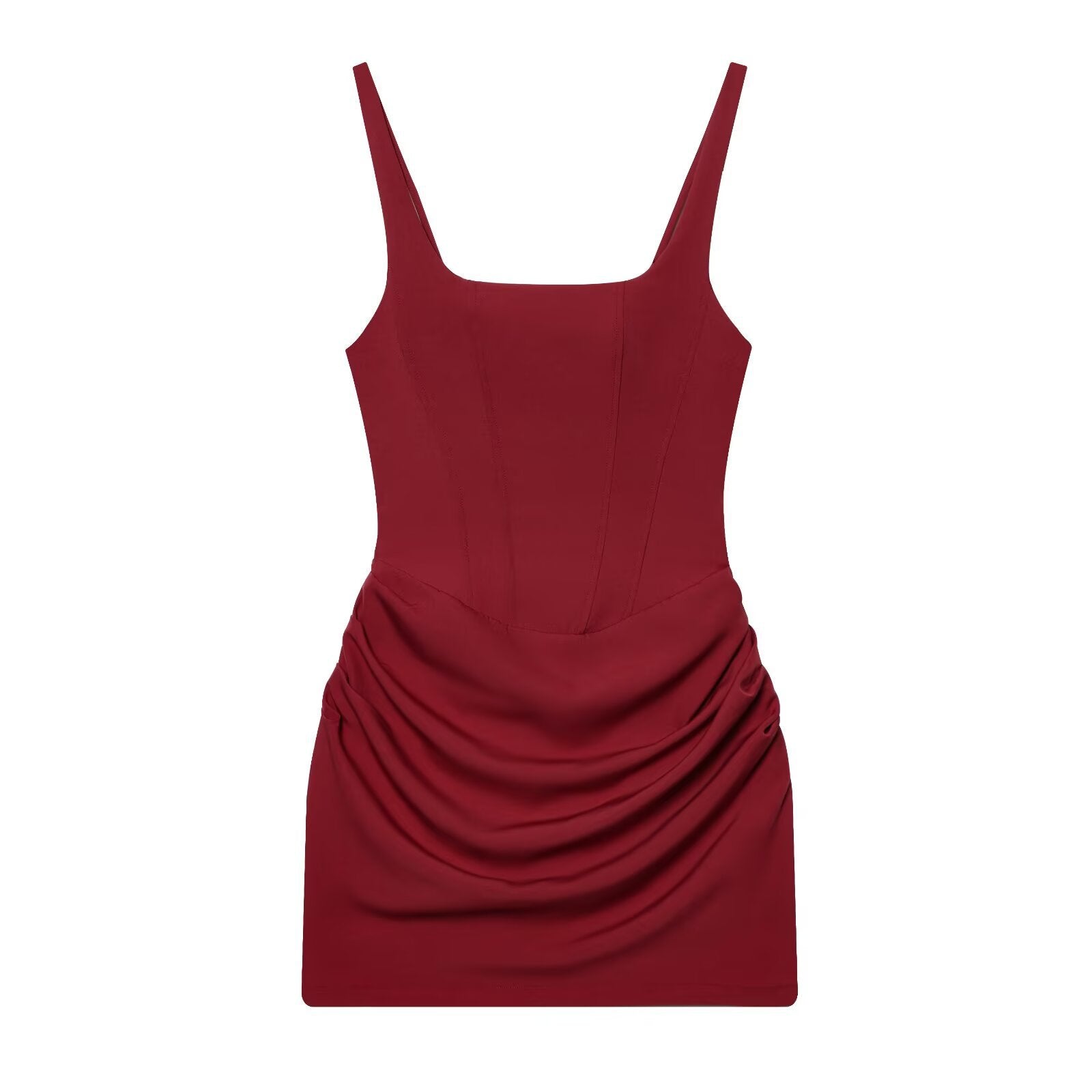 French-Style Sleeveless Bodycon Tie-Waist Dress