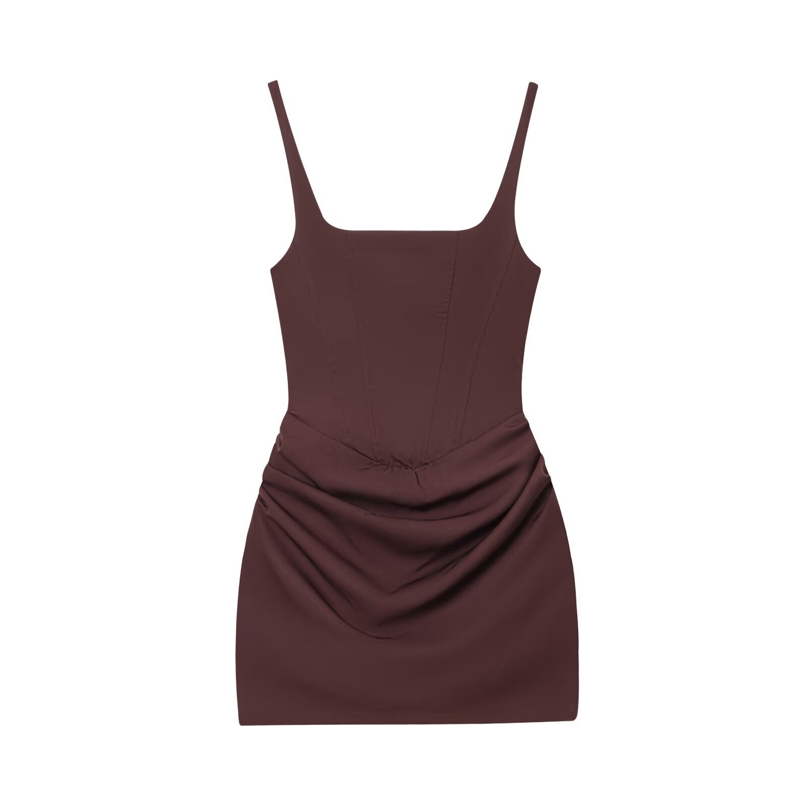 French-Style Sleeveless Bodycon Tie-Waist Dress