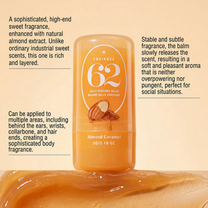 AMZ 5g Solid Fragrance (almonds caramel) Elegant Fragrance Exudes Gentle Charm Commuting Date Portable Fragrance