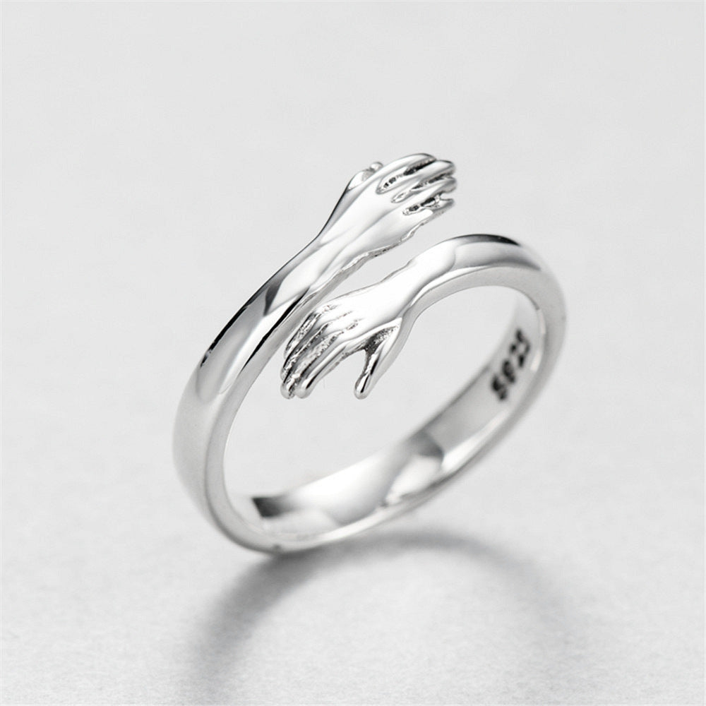 Fashionable, fresh, versatile, hands hugging ring, couple's love