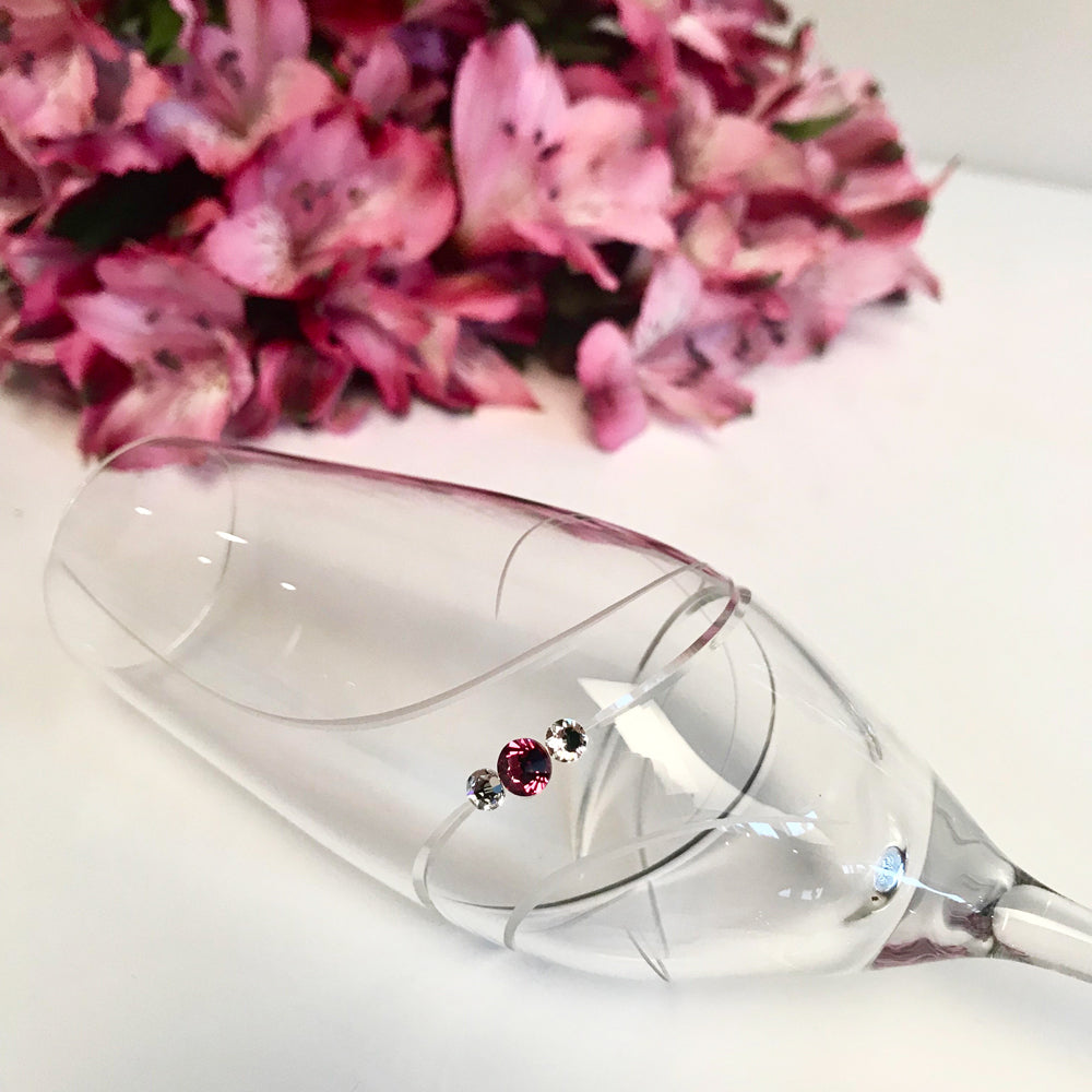Pink Ribbon Champagne Glasses - Set of 2 in gift box