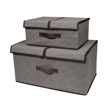 Foldable Double-Lid Storage Organizer Box