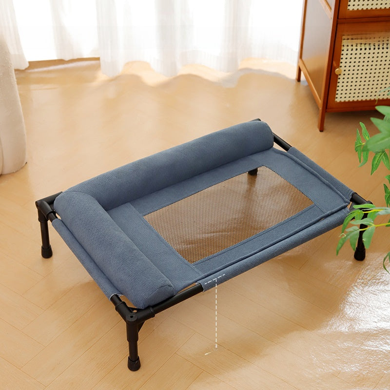Pet Camp Bed for Dogs and Cats, Suitable for All Seasons, Breathable and Cool in Summer, Moisture-Proof, Removable and Washable, Off the Ground, for Small and Medium-Sized Dogs