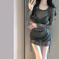 2026 New Women's Black Bikini Set Sexy Long Sleeve Cover Up Two Piece Swimsuit Elegant Beachwear