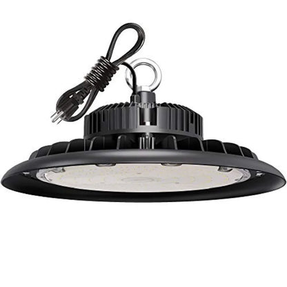 UFO LED High Bay Light 150W 21, 000lm 5000K Daylight 600W HID/HPS Equivalent with US Plug 5' Cable LED Warehouse Lights Commerc