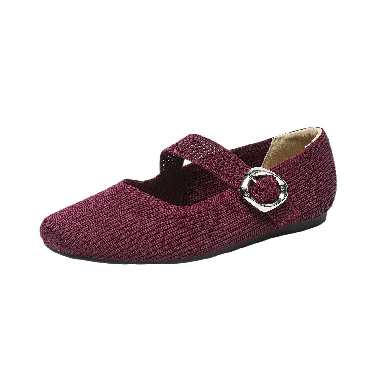Mary Jane Knitted Flat Casual Shoes