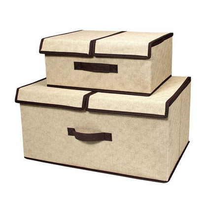 Foldable Double-Lid Storage Organizer Box