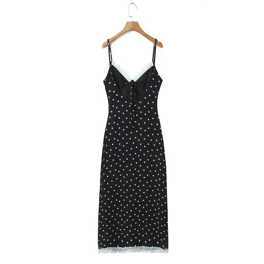 V-Neck Lace Sleeveless Dress